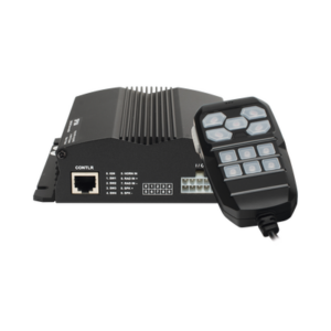 SIGNALPRO SP104 – Sirena Vehicular / 100W / Multivoltaje 12~24 VCD / 22 Ciclos de Tono / 4 Salidas Auxiliares / Megafonía y Radio Integradas