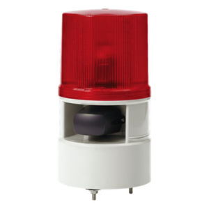 QLIGHT S125DML-WS-110220-R – Baliza LED con Sirena / 5 Tonos 105 dB / 4 Modos de Destello / 110-220 VCA / IP54 / -30°C a +50°C