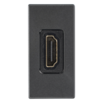 SIMON SM-HDMI-G – Módulo HDMI / Hembra-Hembra / Full HD 1080p / 4K / Acabado Grafito RAL 7021 / Sistema Modular K45