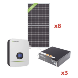 EPCOM POWERLINE KITAMIN110 – Kit Solar Autónomo / 4400Wp / 14.976kWh / 3000W Inversor / 120Vca / 1400W Max / 10h Operación