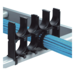 PANDUIT CRS1-125-X – Espaciador de Cables Apilable / 4 Espacios / 1.25 in (31.8 mm) / Nylon 6.6 FR / Negro