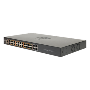 CAMBIUM NETWORKS MX-EX1028PXA-0 – Switch / 24 Puertos PoE 802.3af/at / 200 W / Gigabit Ethernet / 4 SFP / Capa 2 / Gestión en la Nube / 19" Rack