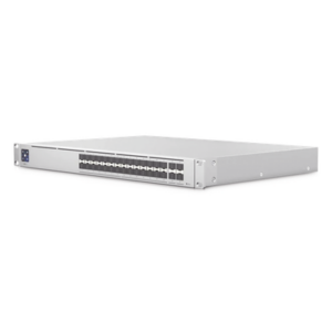 UBIQUITI USW-PRO-AGGREGATION – Switch Capa 3 / 32 Puertos SFP / 28x SFP+ 10G / 4x SFP28 25G / 760 Gbps / Pantalla Táctil 1.3 pulgadas / Rack 1U