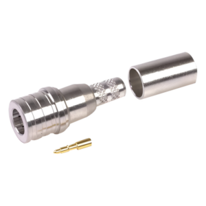 RF INDUSTRIES,LTD RQA-5000-C – Conector QMA Macho / Anillo Plegable / RG-58/U, LMR-195 / 50 Ohm / 0-6 GHz / 335 VRMS / 0.41 x 0.98 in