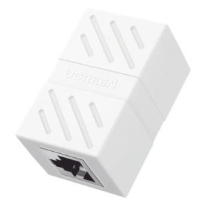 UGREEN 20311 – Acoplador Ethernet / 10 Gbps / Cat7/Cat6A/Cat6/Cat5e / PoE / Ignífugo ABS / Blanco