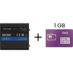 TELTONIKA RUT901+1GBYOBI – Router Celular Industrial / 4G LTE Cat 4 / 150 Mbps / Wi-Fi 2.4 GHz / Doble SIM / 4 Puertos Ethernet / -40°C a 75°C (-40°F a 167°F)