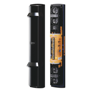 OPTEX SL350QDM – Barrera fotoeléctrica / 100 m (328 ft) / 4 rayos / 4 canales / Doble modulación / Transmisión automática de potencia