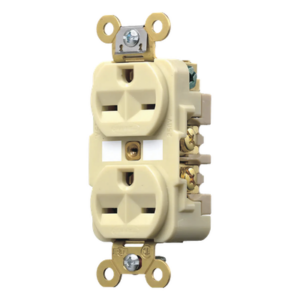 HUBBELL HUB-HBL-566-2I – Contacto Dúplex Industrial / 15 A / 250 V / 2 Polos 3 Hilos / NEMA 6-15R / Grado Comercial / Interior Seco