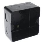 THORSMAN TMK10X10 – Caja de Registro / Acero Galvanizado 1.45-1.50mm / 10x10 cm (3.94x3.94 in) / Incluye Tapa y Tornillos / Negro