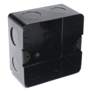 THORSMAN TMK10X10 – Caja de Registro / Acero Galvanizado 1.45-1.50mm / 10x10 cm (3.94x3.94 in) / Incluye Tapa y Tornillos / Negro