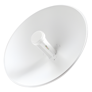 UBIQUITI PBE-M5-300 – Radio puente inalámbrico / 5 GHz / 150 Mbps / Antena plato 22 dBi / 10.7 x 10.7 x 10.1 pulgadas / PoE 24V