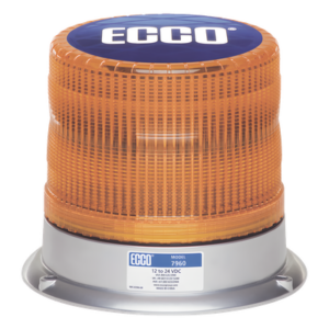 ECCO X7960A – Baliza LED / SAE Clase I / 16 LEDs de 3 W / 11 Patrones de Flash / Rango -30°C a +50°C (-22°F a +122°F) / Base Aluminio Anti-corrosión