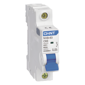 CHINT NXB631PC6 – Interruptor Termomagnético DIN / 1 Polo / 6 A / 6 kA / 110-415 VCA / Rango -40 °C a 70 °C
