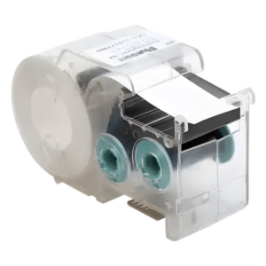 PANDUIT T038X000FJC-BK – Casete de Etiquetas / Poliolefina / Cinta Continua / 9.65 mm x 7.6 m (24.93 pies) / Negro sobre Blanco / -40°C a 82°C