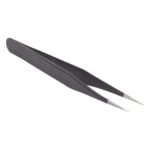 EPCOM POWERLINE EPTP6 – Pinzas Antiestáticas / Acero Inoxidable / Recubrimiento ESD / Mango Ancho / Punta Afilada / 12.3 cm (4.8 in) / 17 g