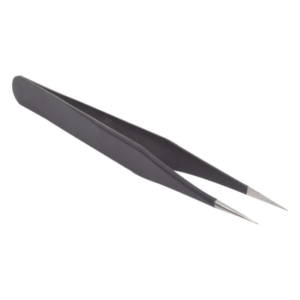 EPCOM POWERLINE EPTP6 – Pinzas Antiestáticas / Acero Inoxidable / Recubrimiento ESD / Mango Ancho / Punta Afilada / 12.3 cm (4.8 in) / 17 g
