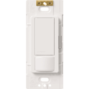 LUTRON ELECTRONICS MSOPS6M2DVWH – Apagador con Sensor de Ocupación PIR / 6 A / 120-277 V / 81 m² (871.9 ft²) / 180° / Sin Neutro / LED CFL Incandescente