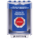 STI SS2471EX-ES – Botón Multipropósito de Superficie / Texto Salida de Emergencia en Español / Relevadores Dobles Forma C / Tapa de Policarbonato / Llave para Restablecer / Interior/Exterior