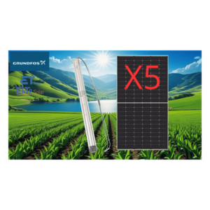 GRUNDFOS KIT15SQF290610WB – Kit De Bombeo Solar/ Bomba 2.5 Kw / 5 Módulos Solares 610w