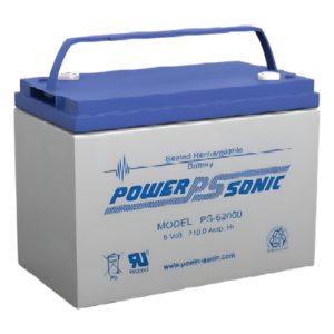 POWER SONIC PS-62000-B – Batería de respaldo / 6V / 210AH / AGM-VRLA / Terminales tipo B / UL reconocida / 5 años vida útil