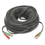 EPCOM POWERLINE DIY-50M-HD – Cable Coaxial BNC RG59 + Alimentación / SIAMES / 50 Metros (164 Pies) / 100% COBRE / 4K UHD / Interior y Exterior