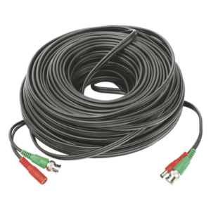 EPCOM POWERLINE DIY-50M-HD – Cable Coaxial BNC RG59 + Alimentación / SIAMES / 50 Metros (164 Pies) / 100% COBRE / 4K UHD / Interior y Exterior