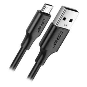 UGREEN 60136 – Cable USB-A a Micro USB / 1 Metro (3.28 Pies) / Carga Rápida QC 3.0/2.0 18W / Transferencia 480Mbps / 5,000 Flexiones / ABS y PVC