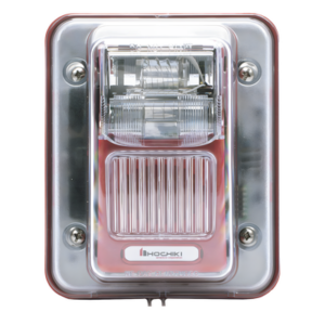 HOCHIKI WHEC24-75WR – Sirena Estrobo / Intemperie / Montaje Muro / 75 cd / 70-100 dBA / 16-33 VCC / 4.72 x 5.75 x 4.17 in