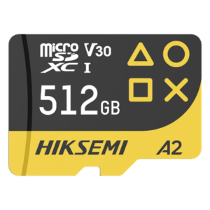 HIKSEMI by HIKVISION HS-TF-G3/512G – Memoria microSDXC / 512 GB / Lectura 200 MB/s / Escritura 150 MB/s / V30 U3 A2 / Gaming / NAND TLC