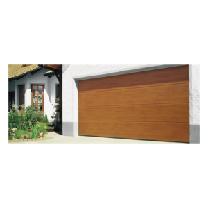 ACCESSPRO GARAGE87-W – Puerta de Garage / 8x7 pies / Aislada / Imitación Madera Golden Oak / Estilo Americano / 4 Secciones