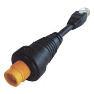 SIMRAD 000-11246-001 – Adaptador Ethernet / RJ45 Estándar / Conector Redondo Amarillo / Compatible NSO evo2 y Zeus2