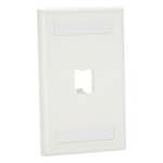 PANDUIT CFPL1WHY – Placa de Pared Vertical / 1 Puerto Mini-Com / Diseño Plano / 2.75 x 4.5 pulgadas / Blanco