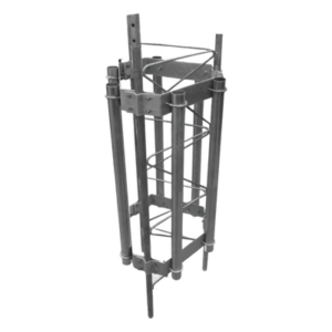 SYSCOM TOWERS SM-HEX-45G – Herraje para antenas sectoriales / 6 posiciones 60° / Mástil 2' cal.18 / 100 cm / 3.28 ft / Galvanizado en caliente / Compatible STZ45G