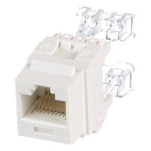 PANDUIT NK688MIW – Jack Keystone / Cat 6 Clase E / Terminación 110 / RJ45 / 1 Puerto / Blanco Mate