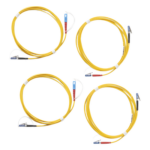 FLUKE NETWORKS SRC-9-SCLC-KIT-M – Kit de Cables de Referencia de Comprobación Monomodo / Conectores LC Metálicos / 2 SC/LC y 2 LC/LC / 2 Metros (6.56 Pies)