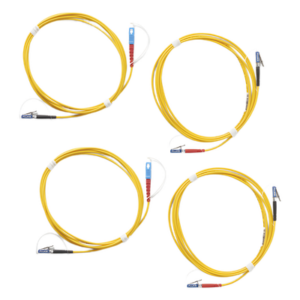 FLUKE NETWORKS SRC-9-SCLC-KIT-M – Kit de Cables de Referencia de Comprobación Monomodo / Conectores LC Metálicos / 2 SC/LC y 2 LC/LC / 2 Metros (6.56 Pies)