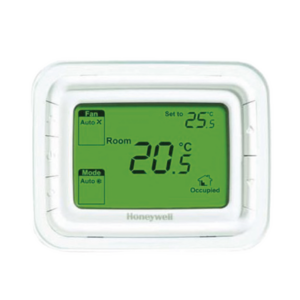 HONEYWELL HOME RESIDEO T6861H2WG – Termostato No Programable / 2 o 4 Tubos / 220 VAC / Pantalla LCD Verde / Montaje Horizontal