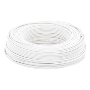 SFIRE SF-22-04-LE/100M – Cable para Alarma / 4 Conductores / 22 AWG / CCA / 100 m (328 ft) / Retardante a la Llama / Blanco