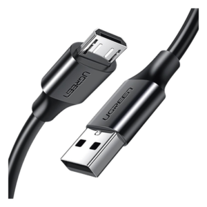 UGREEN 60138 – Cable USB-A a Micro USB / 2 Metros (6.56 Pies) / Carga Rápida 18W / USB 2.0 480Mbps / 5,000 Flexiones / Conectores Niquelados