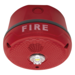 SYSTEM SENSOR PC2RKLED – Sirena con Estroboscópico LED / Montaje en Techo / Nivel de Candelas Seleccionable / 2 Cables / Uso Exterior / Diseño de Baja Intrusión