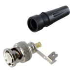 EPCOM TITANIUM TT-RG-93 – Conector BNC Macho / 75 Ohm / Base de Alivio PVC / Níquel-Oro-PTFE / RG-59 / 55 mm Longitud