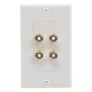 EPCOM PROAUDIO EP-WP2S – Placa de Pared para Altavoces / 2 Canales / Postes Tipo Banana / Conectores Chapados en Oro / Estilo Decora 1 Unidad / 75 x 115 mm