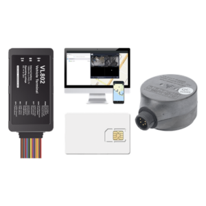 JIMIIOT VL802KITFUEL – Kit localizador vehicular / 4G LTE / BLE / RS485 / Audio bidireccional / Sensor ultrasónico de combustible / SIM incluida