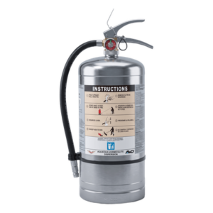 VICTORY AVD6L – Extintor para Baterías de Iones de Litio / 6 Litros / Descarga 72 s / Alcance 3.6 m (11.8 ft) / Listado UL / Acero Inoxidable