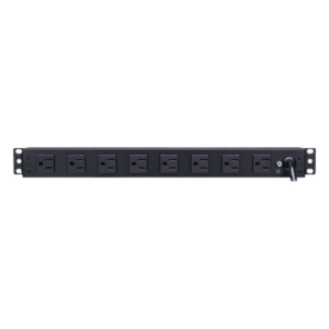 CYBERPOWER PDU15B8R – PDU Básico Rack / 8 Salidas NEMA 5-15R Traseras / 15 Amp / 120 Vca / 1UR / Cable 4.5 m (14.8 ft)