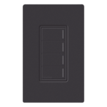LUTRON RADIORA 3 RRSTHN4BMN – Botonera de Pared para Sistema de Automatización / 4 Botones de Escena / Retroiluminada / Alimentación 120-277 V / RF Clear Connect Type X / 75 ft (22.9 m) / Acabado Midnight