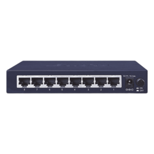 PLANET GSD-803 – Switch de Escritorio / 8 Puertos Gigabit 10/100/1000 Mbps / Switch Fabric 16 Gbps / Auto MDI/MDIX / Carcasa Metálica