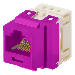 PANDUIT NK688MVL – Conector Jack Keystone / Categoría 6 / Terminación 110 / RJ45 / 8P8C / Violeta