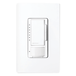 LUTRON ELECTRONICS MSCL-OP153M-SW – Atenuador con sensor de ocupación Maestro C.L / 600 W inc-hal / 150 W LED-CFL / 120 V / PIR 180° / sin neutro / unipolar o multilocalización