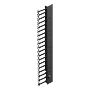HOFFMAN PS1CM238 – Organizador Vertical de Cables Rack / 48 UR / Acero Negro / Sección 95x208 mm / Capacidad 726 Cables / Fijación Flecha 1.75 pulg